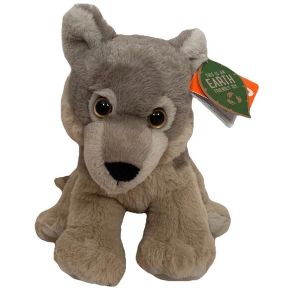 NEW Wild Republic Earthkins 8" WOLF Plush Toy Stuffed Animal - Picture 2 of 5
